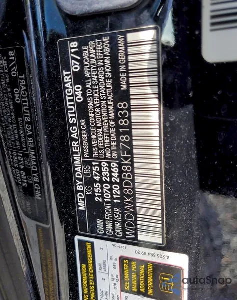 2019 Mercedes-Benz C 300 z USA, uszkodzony, nr VIN WDDWK8DB8KF781838